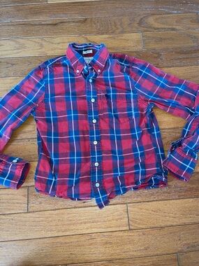abercrombie kids Red and Blue Plaid Button-Down Shirt